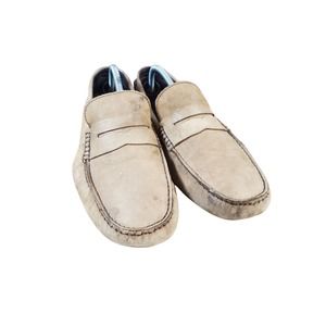 Saks Fifth Avenue Men's Suede Driving Moccasins. Beige. Size 12